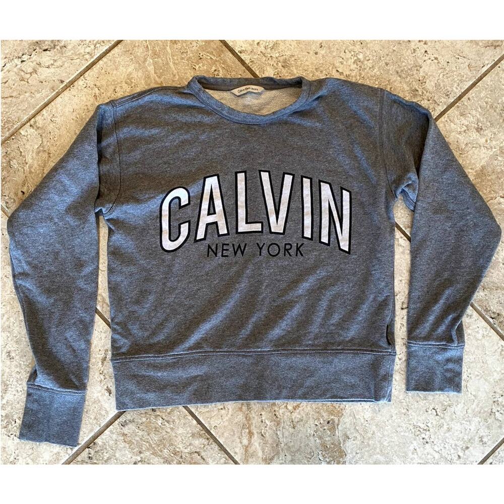NWOT Calvin Klein Cropped Crew Neck Sweatshirt SM